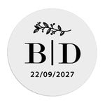 Simple Initials Clear Wedding Sticker - XOXOKristen