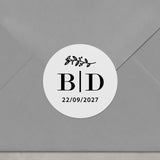 Simple Initials Clear Wedding Sticker - XOXOKristen