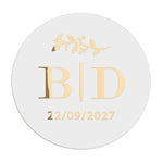 Simple Initials Clear Wedding Sticker - XOXOKristen