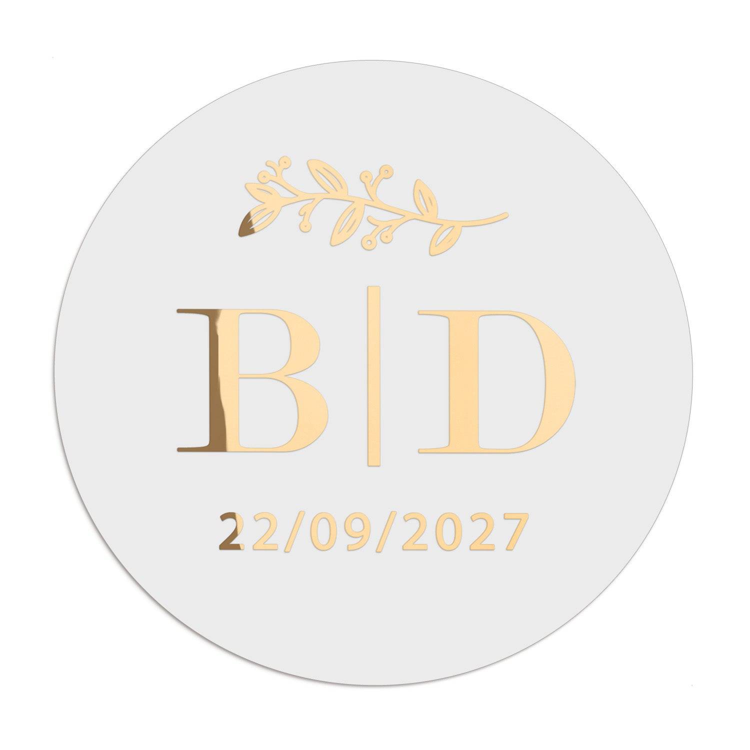 Simple Initials Clear Wedding Sticker - XOXOKristen