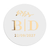 Simple Initials Clear Wedding Sticker - XOXOKristen