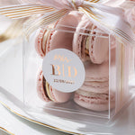 Simple Initials Clear Wedding Sticker - XOXOKristen