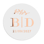 Simple Initials Clear Wedding Sticker - XOXOKristen