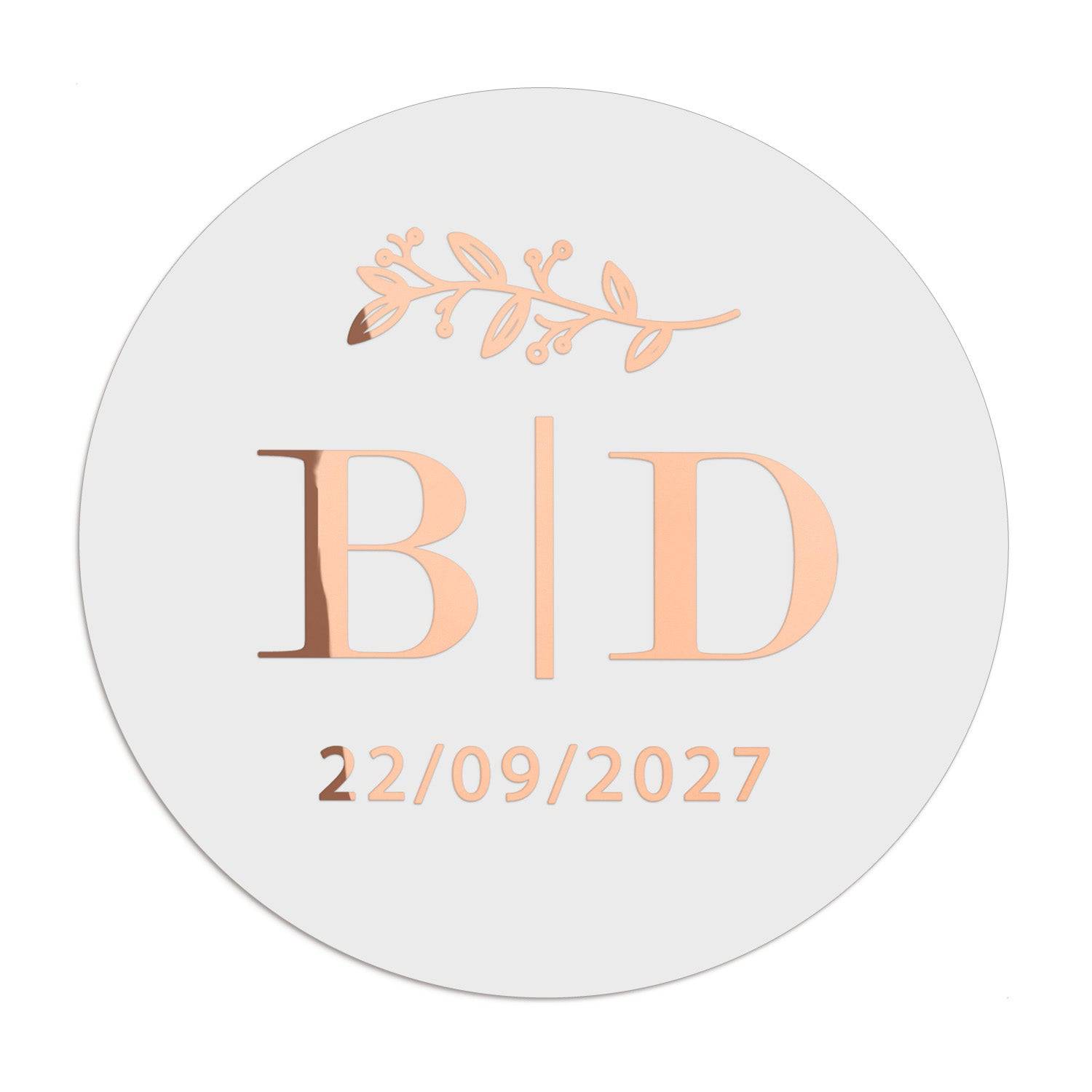 Simple Initials Clear Wedding Sticker - XOXOKristen