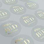 Simple Initials Clear Wedding Sticker - XOXOKristen