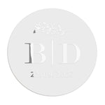 Simple Initials Clear Wedding Sticker - XOXOKristen