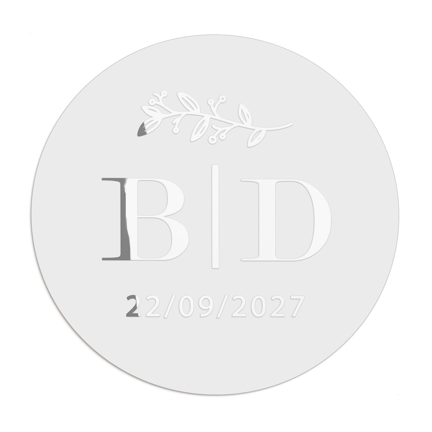 Simple Initials Clear Wedding Sticker - XOXOKristen
