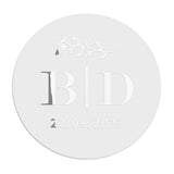 Simple Initials Clear Wedding Sticker - XOXOKristen