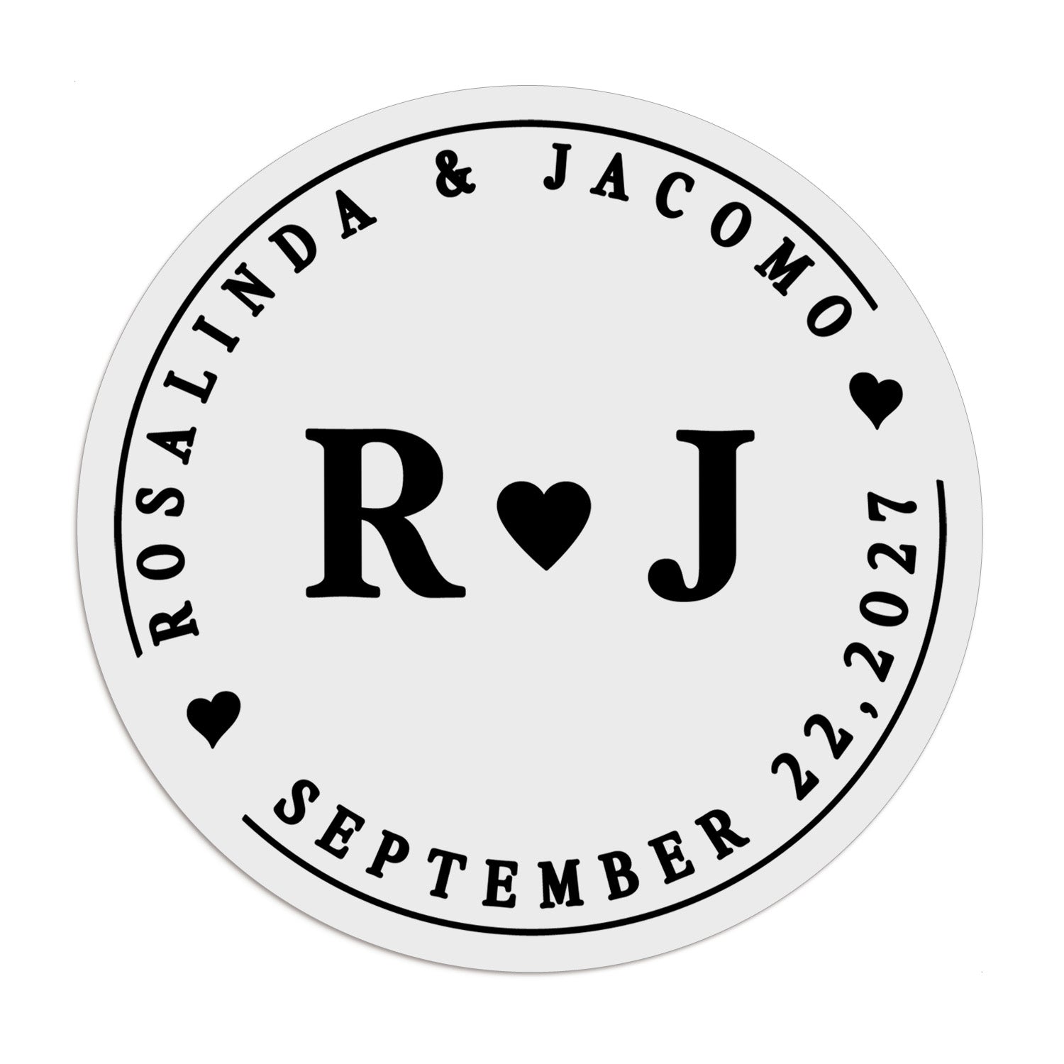 Monograms Wedding Stickers - XOXOKristen