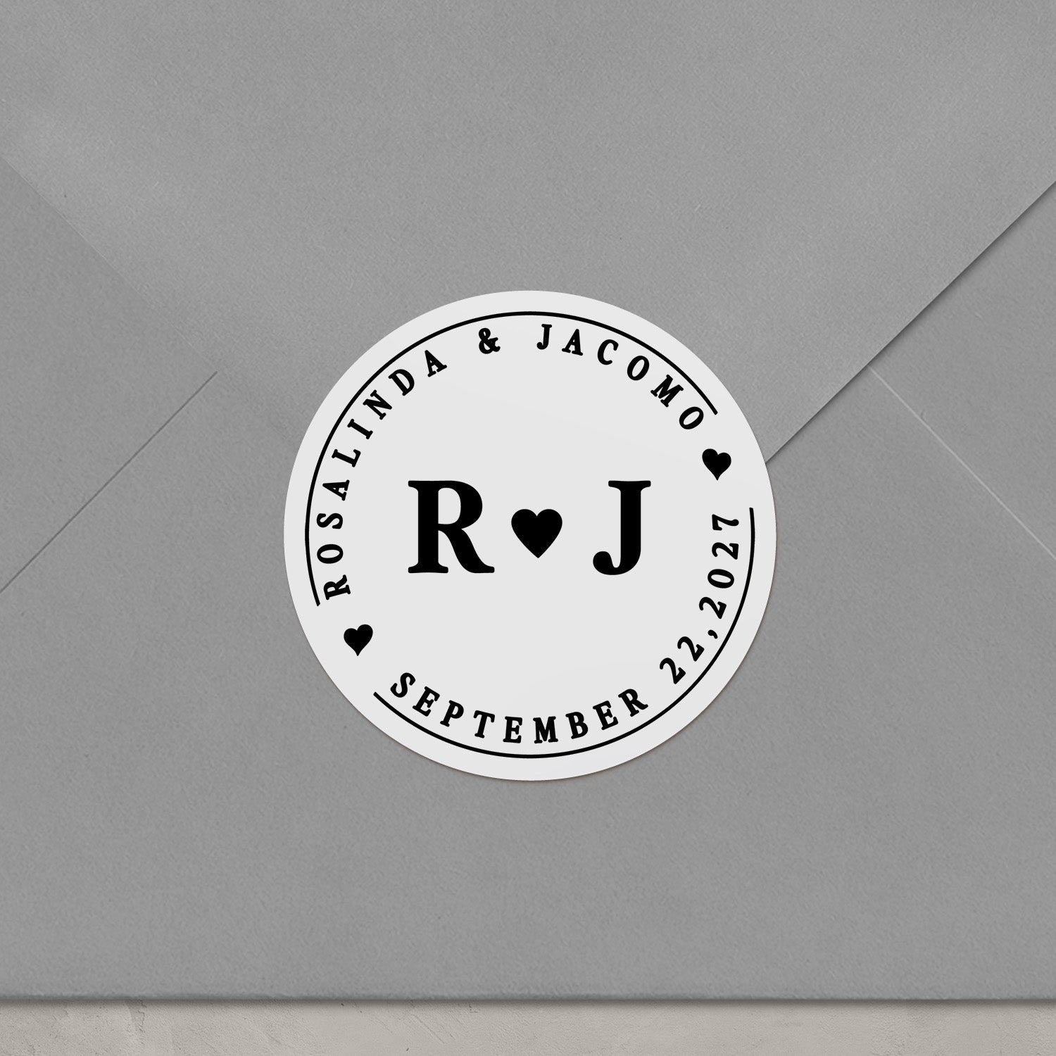 Monograms Wedding Stickers - XOXOKristen