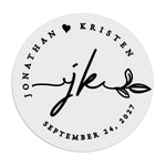Floral Initials Wedding Stickers - XOXOKristen