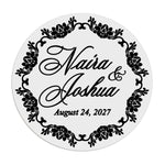Floral Frame Wedding Stickers - XOXOKristen