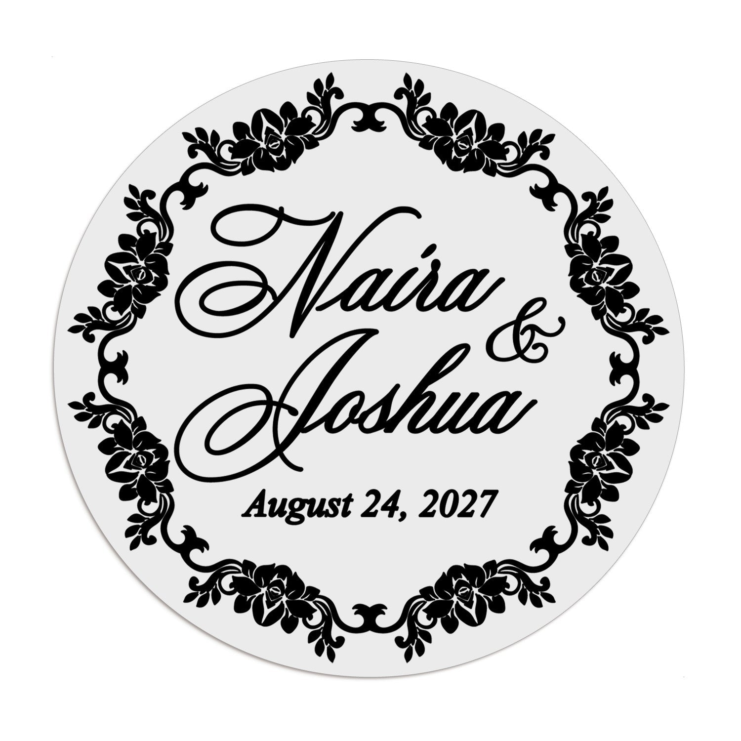 Floral Frame Wedding Stickers - XOXOKristen