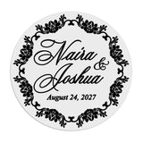 Floral Frame Wedding Stickers - XOXOKristen