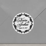 Floral Frame Wedding Stickers - XOXOKristen