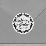 Floral Frame Wedding Stickers - XOXOKristen