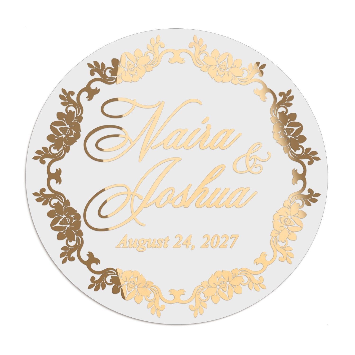Floral Frame Wedding Stickers - XOXOKristen