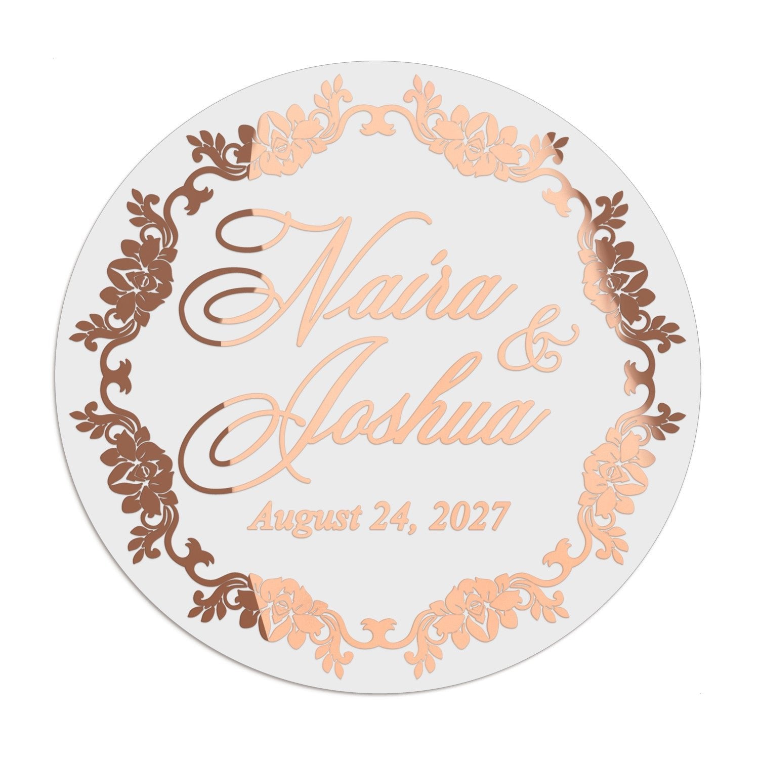 Floral Frame Wedding Stickers - XOXOKristen