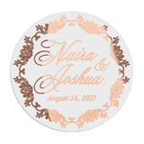 Floral Frame Wedding Stickers - XOXOKristen