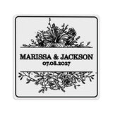 Dainty Flowers Web Clear Wedding Sticker