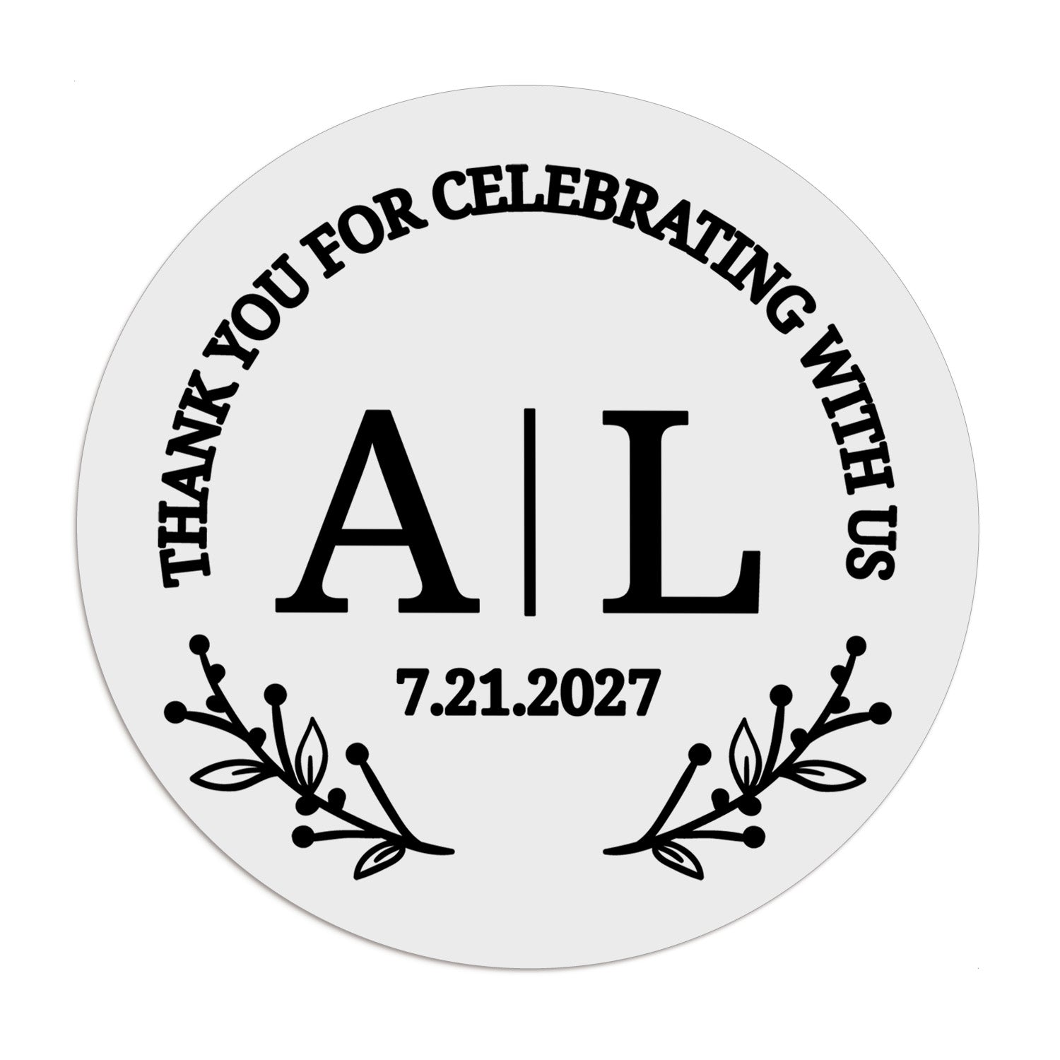 Botanical Monograms Wedding Stickers - XOXOKristen