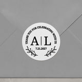 Botanical Monograms Wedding Stickers - XOXOKristen