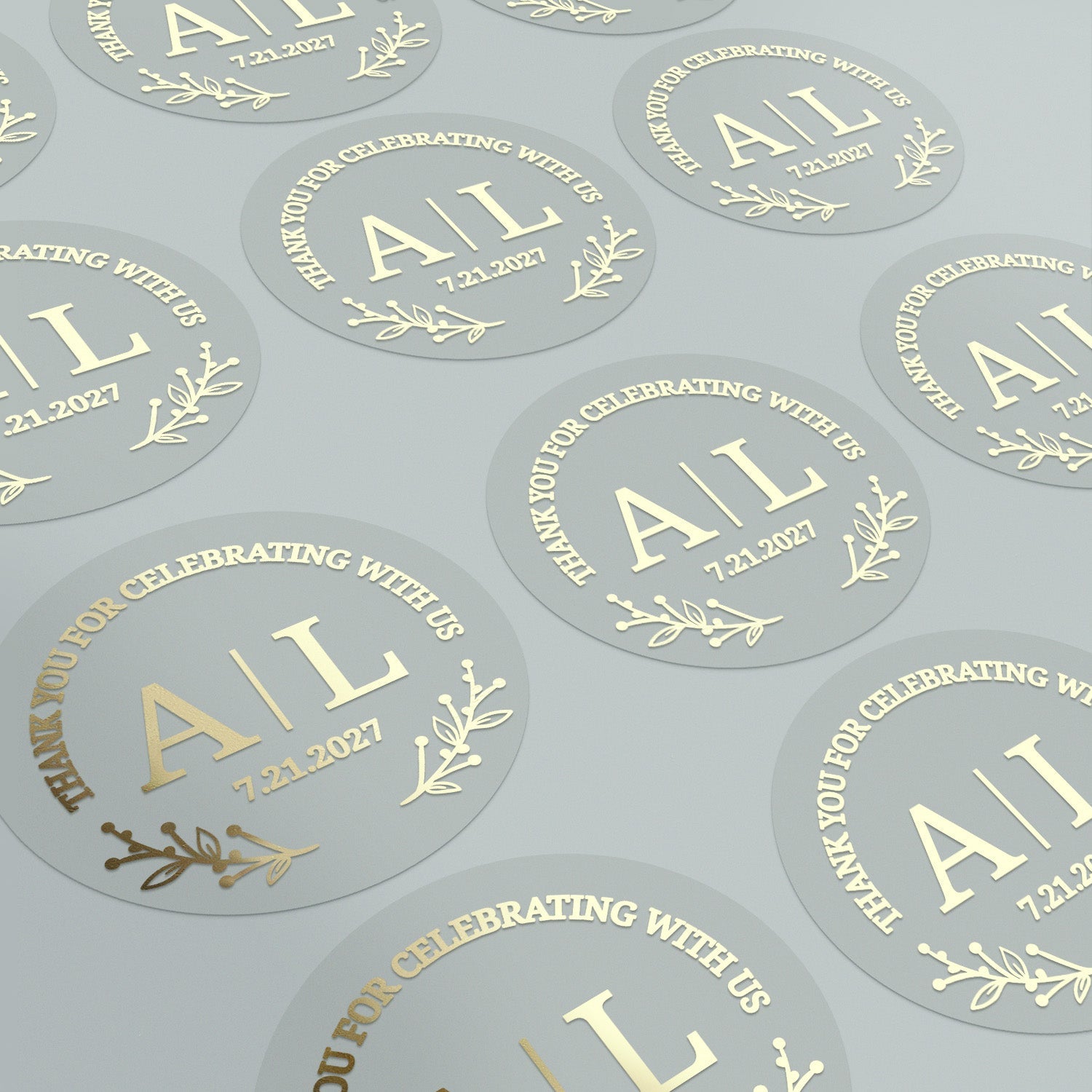 Botanical Monograms Wedding Stickers - XOXOKristen