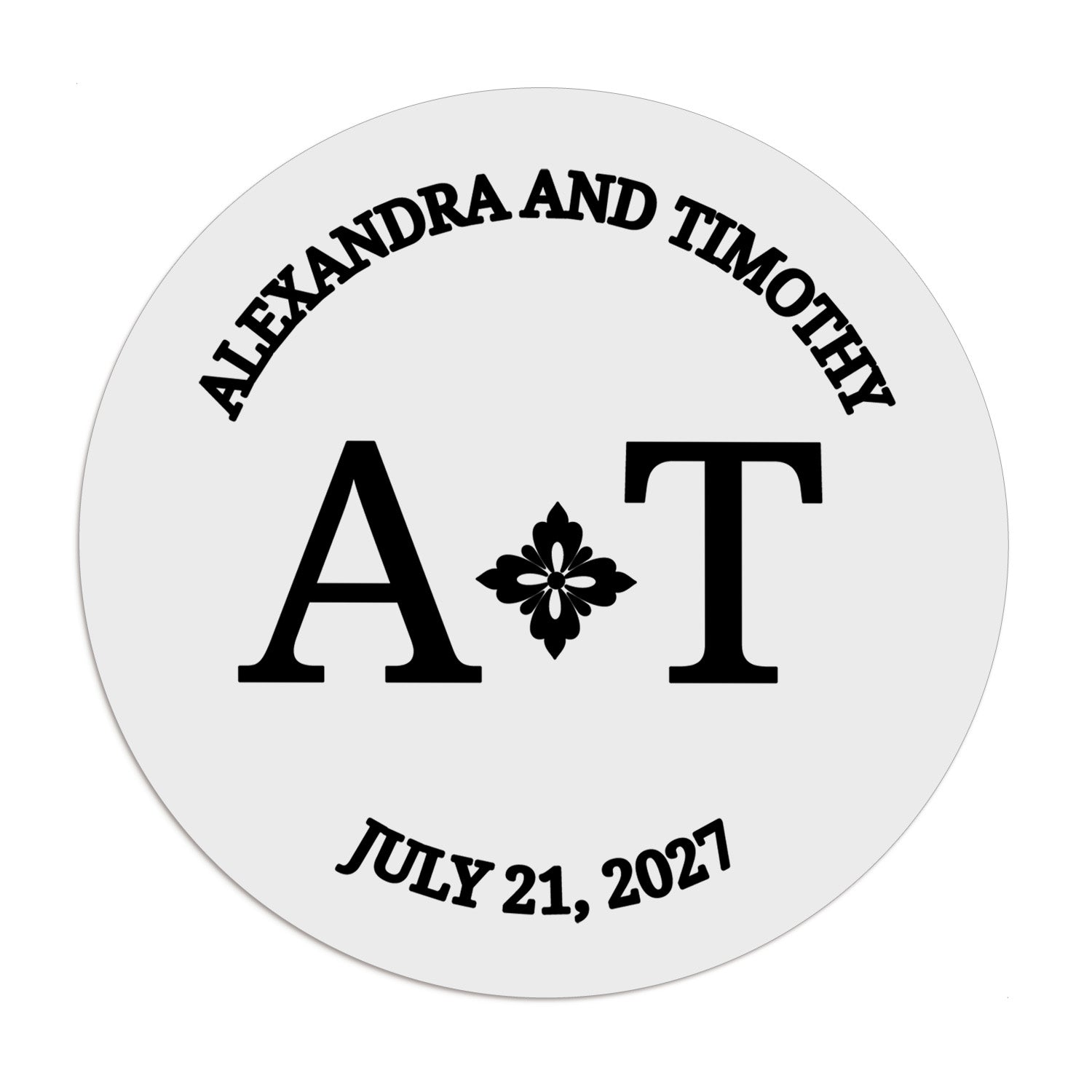 Monograms Wedding Stickers - XOXOKristen