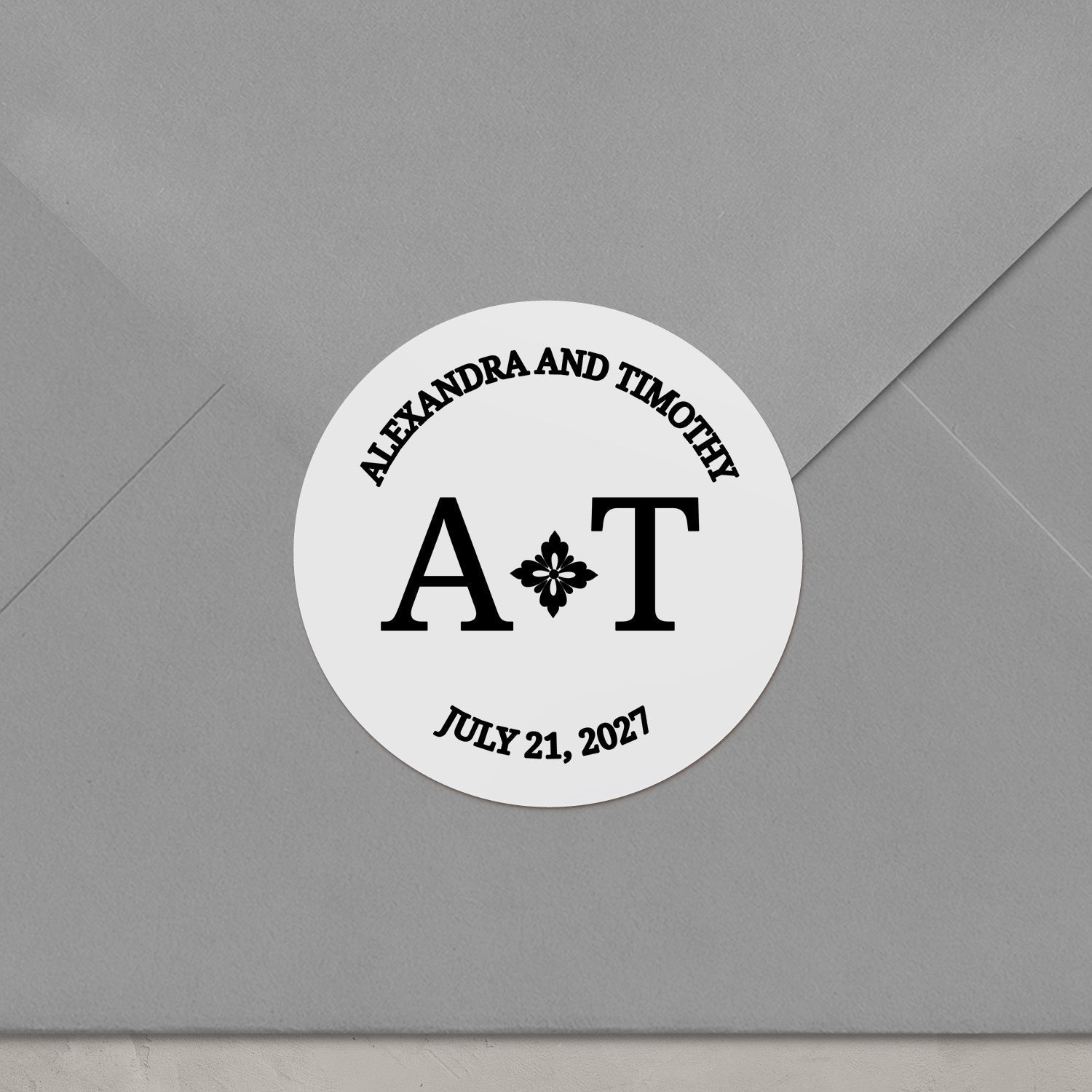 Monograms Wedding Stickers - XOXOKristen