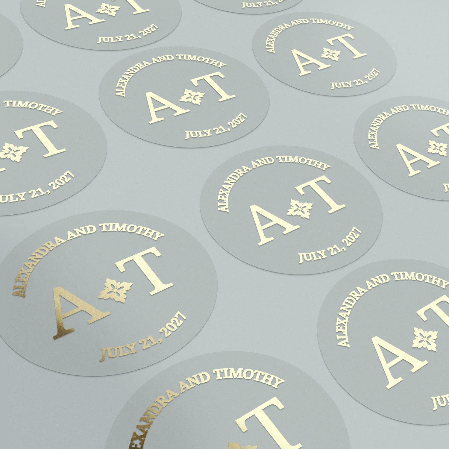 Monograms Wedding Stickers - XOXOKristen