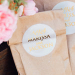 Leaf Ornament Clear Wedding Sticker - XOXOKristen