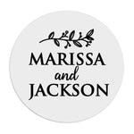 Leaf Ornament Clear Wedding Sticker - XOXOKristen