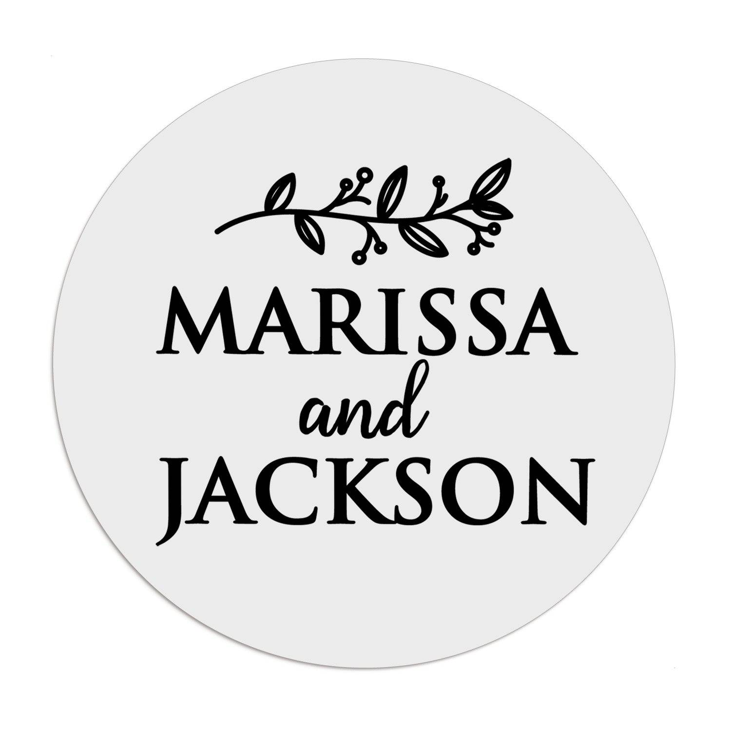 Leaf Ornament Clear Wedding Sticker - XOXOKristen