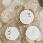 Leaf Ornament Clear Wedding Sticker - XOXOKristen