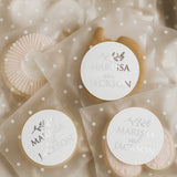 Leaf Ornament Clear Wedding Sticker - XOXOKristen