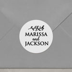Leaf Ornament Clear Wedding Sticker - XOXOKristen