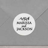 Leaf Ornament Clear Wedding Sticker - XOXOKristen