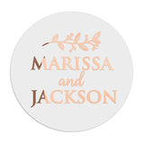 Leaf Ornament Clear Wedding Sticker - XOXOKristen