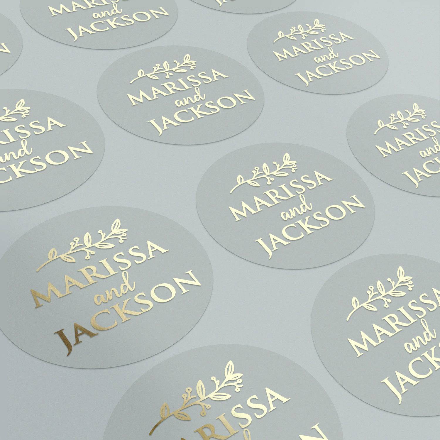 Leaf Ornament Clear Wedding Sticker - XOXOKristen