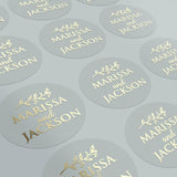 Leaf Ornament Clear Wedding Sticker - XOXOKristen