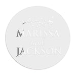 Leaf Ornament Clear Wedding Sticker - XOXOKristen