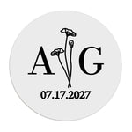 Minimalistic Floral Wedding Stickers - XOXOKristen
