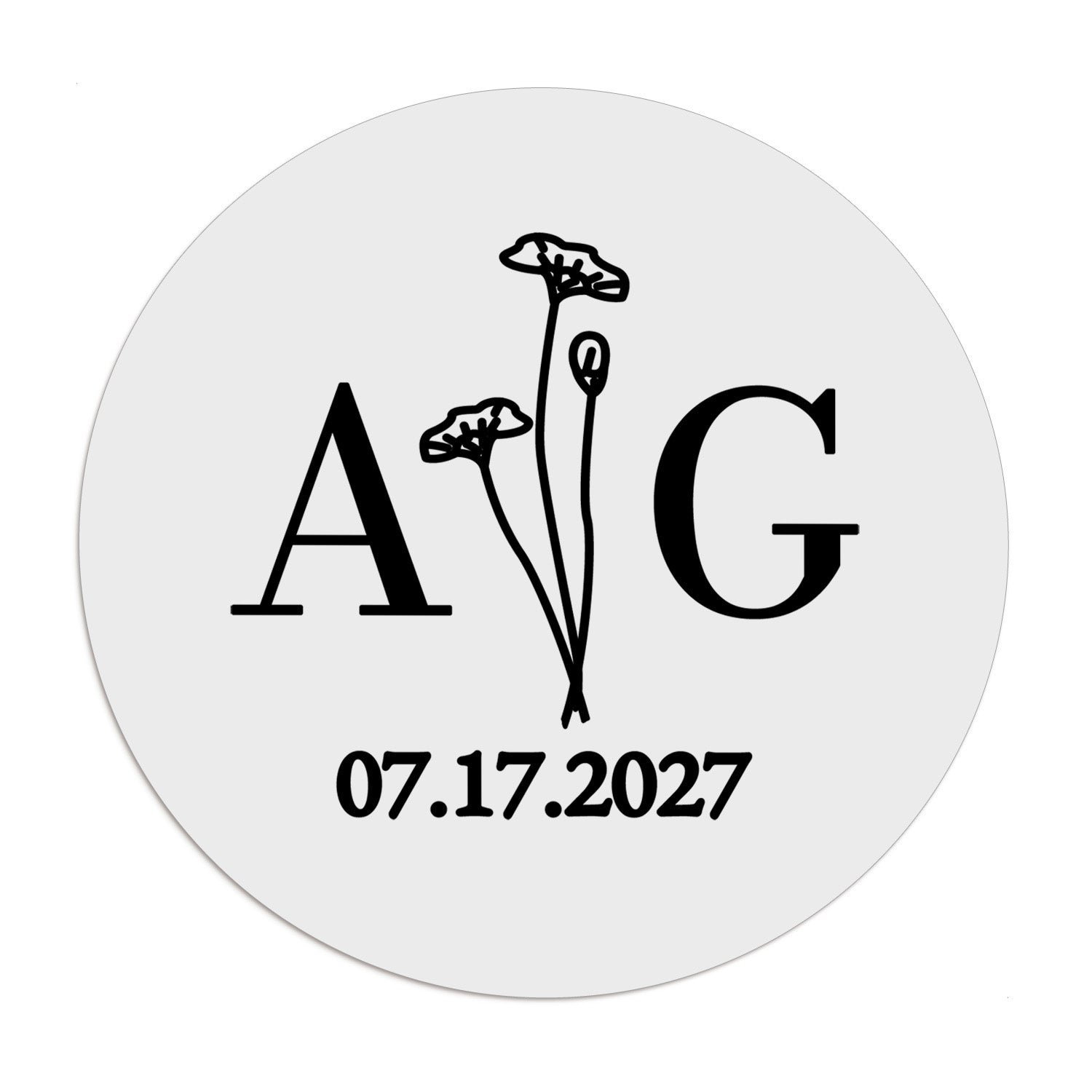 Minimalistic Floral Wedding Stickers - XOXOKristen