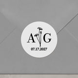 Minimalistic Floral Wedding Stickers - XOXOKristen