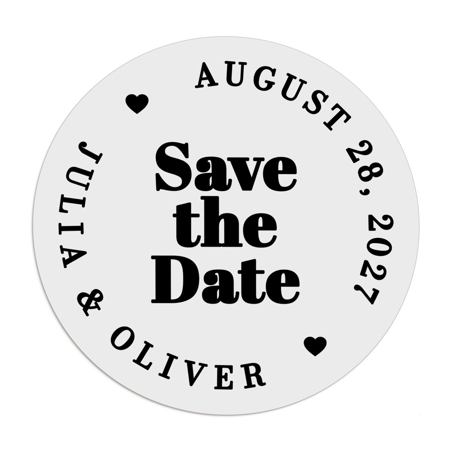 Bold Save the Date Stickers - XOXOKristen