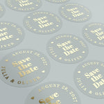 Bold Save the Date Stickers - XOXOKristen