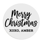 Merry Christmas Clear Sticker with Custom Signature - XOXOKristen