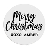 Merry Christmas Clear Sticker with Custom Signature - XOXOKristen