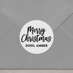 Merry Christmas Clear Sticker with Custom Signature - XOXOKristen