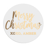 Merry Christmas Clear Sticker with Custom Signature - XOXOKristen